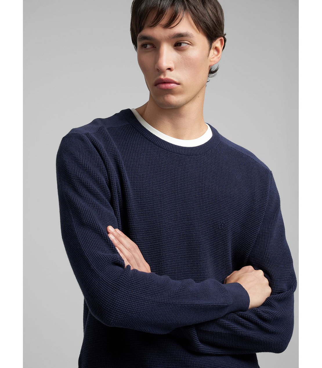 コットンウール ワッフルニット 詳細画像 インディゴ 6